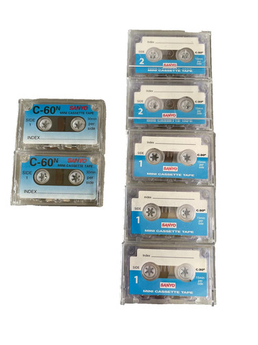 Sanyo mini cassettes 30min - cassettes, 2x